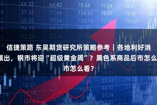 信捷策路 东吴期货研究所策略参考｜各地利好消息频出，钢市将迎“超级黄金周”？黑色系商品后市怎么看？