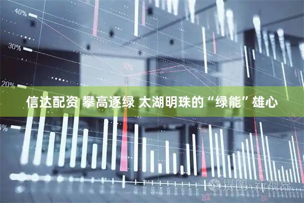 信达配资 攀高逐绿 太湖明珠的“绿能”雄心