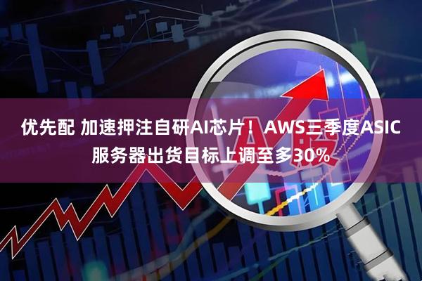 优先配 加速押注自研AI芯片！AWS三季度ASIC服务器出货目标上调至多30%